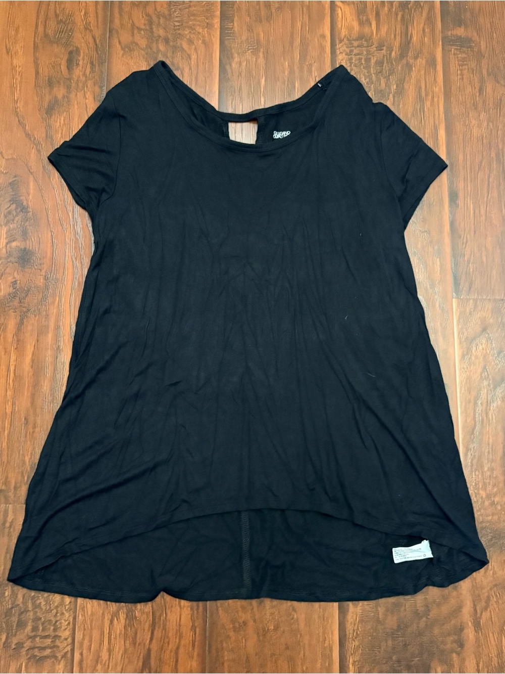 Gilligan & O’Malley Black Short Sleeve Sleep Shirt Nightgown Size XL